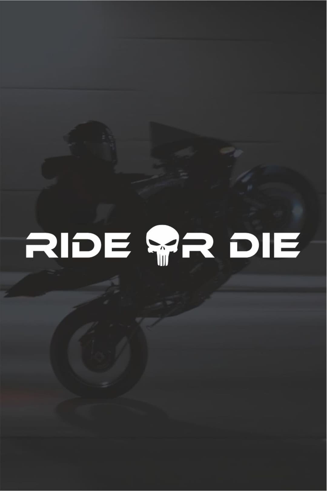 RIDE OR DIE (PUNISHER) Sticker Etiket 20x3 cm – Araç – Motor – Laptop – Kask Etiket Sticker