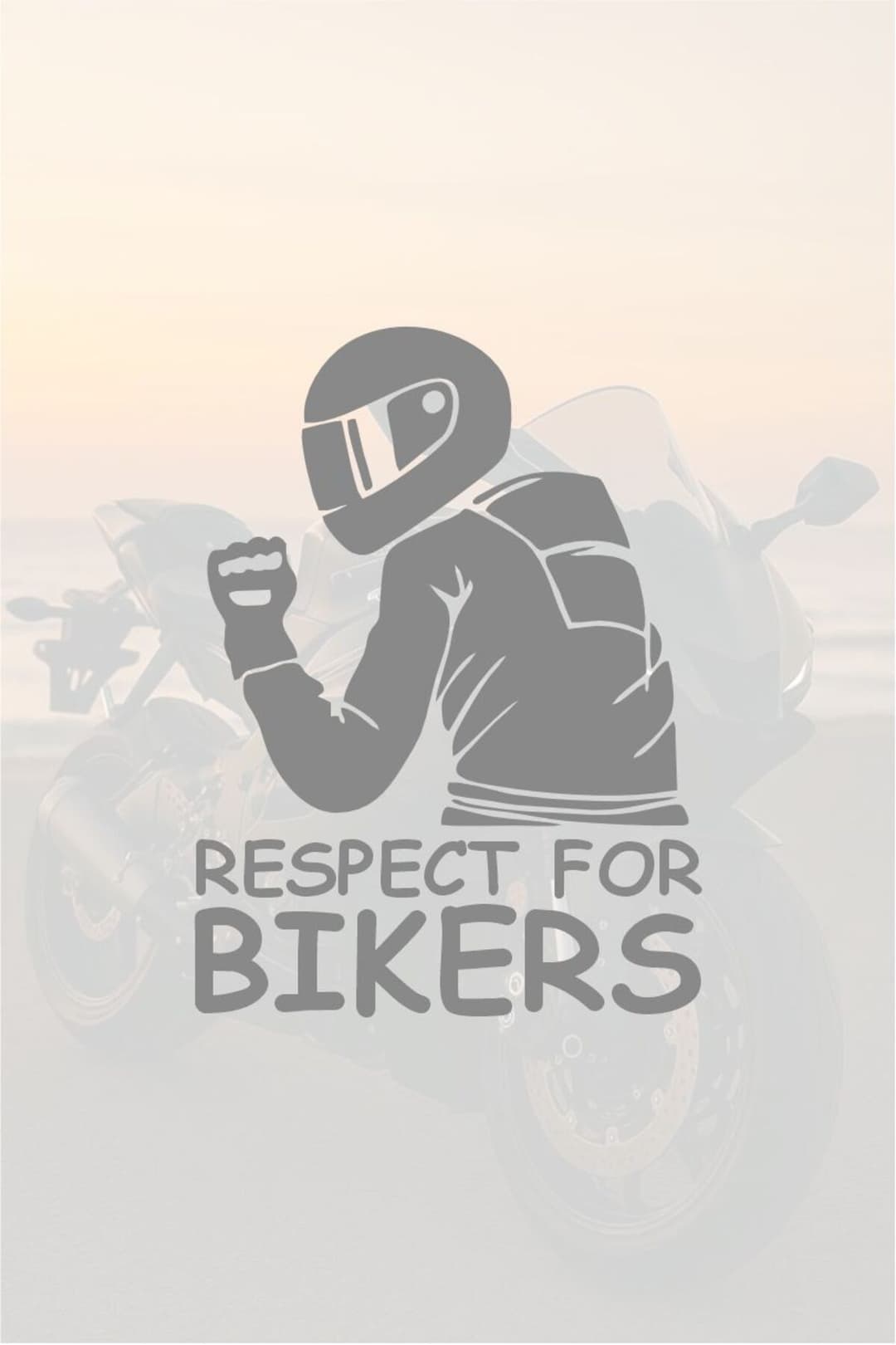 Respect For Riders 11x15 cm Araç - Motor Sticker Etiketi Folyo Kesim