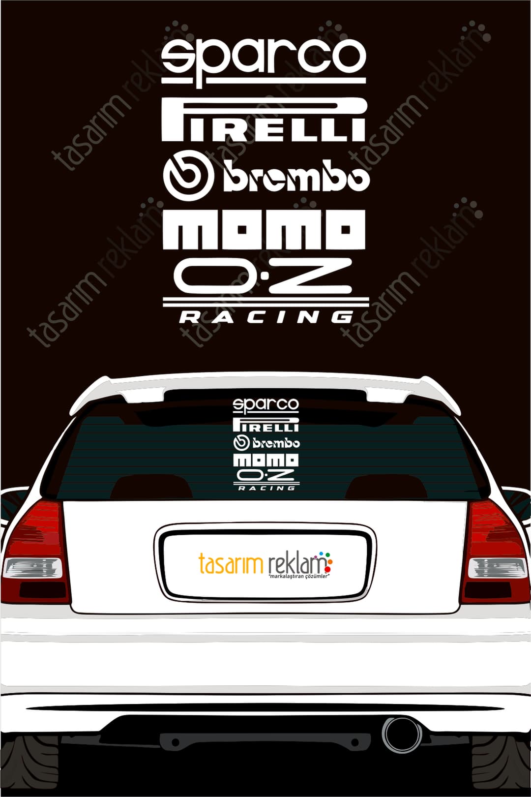 Sponsor Set Araba Yazısı-Araba Cam Yazısı-Araç Sticker-Motosiklet Sticker SPONSORSET