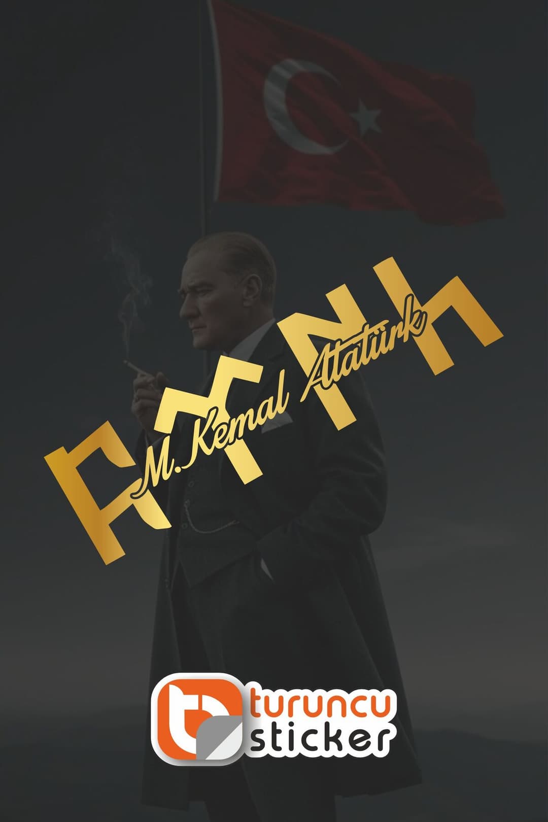 Kişiye Özel Türk Yazısı Sticker 20x5.5 cm (2 Adet) – Araç – Motor – Laptop - Kask Etiket Sticker