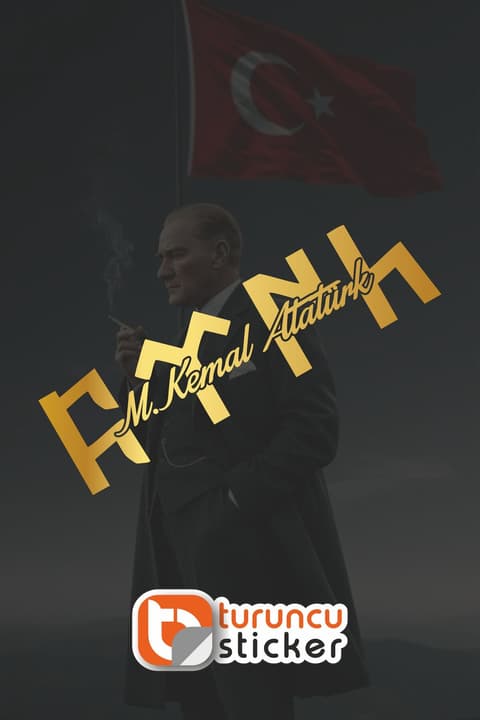 Kişiye Özel Türk Yazısı Sticker 20x5.5 cm (2 Adet) – Araç – Motor – Laptop - Kask Etiket Sticker