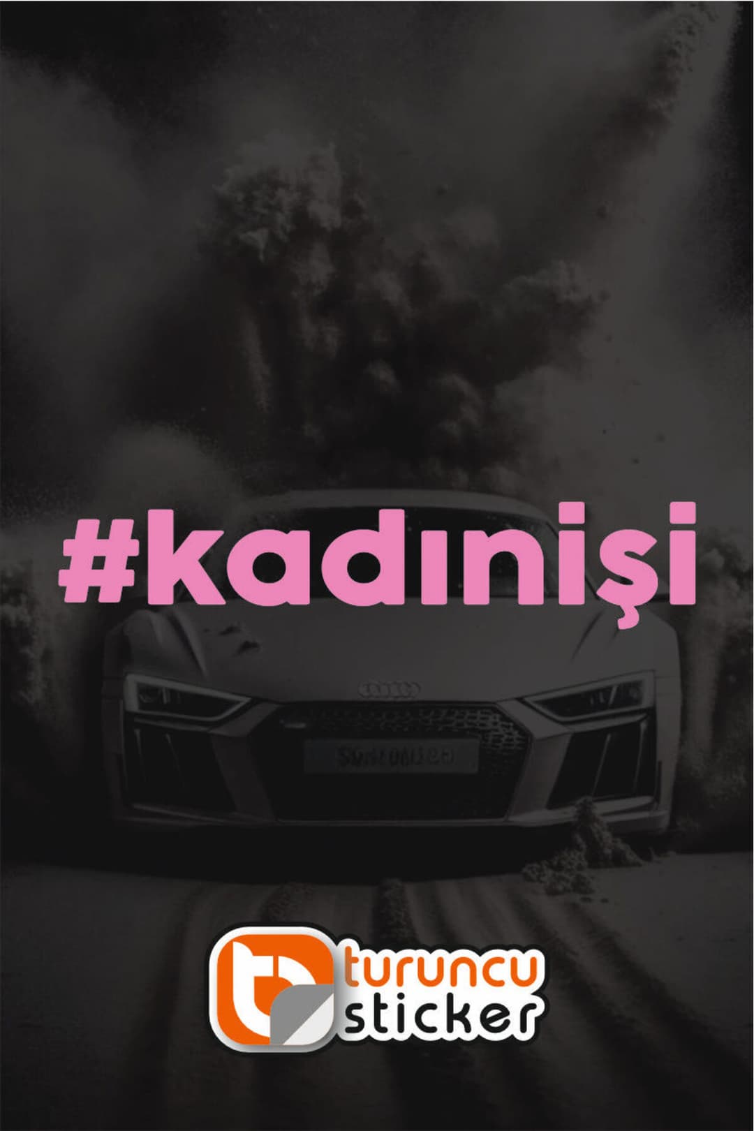 #kadınişi Sticker Etiket 15×3 cm – Araç – Motor – Laptop – Kask Etiket Sticker